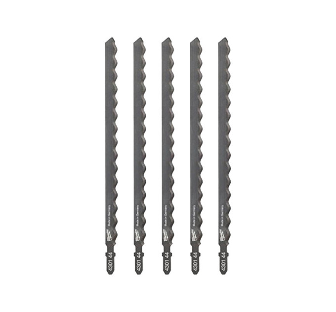 Полотна для лобзіка T313AW MILWAUKEE, 155мм, (5шт), (изоляционные материалы, резина)