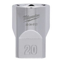 Головка торцева хромована ½" 6гр. MILWAUKEE, 20мм
