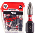 Бита SHOCKWAVE MILWAUKEE, PZ1, 25мм, (25шт)