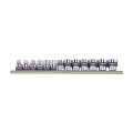 Набор головок 3/8" 13 ед. 12-ти гранные, (7-19mm) на планке