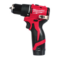 Дрель-шуруповёрт аккумуляторная бесщёточная ударная MILWAUKEE M12 BLPDRC-202С (40Нм)(ЗУ+2аккум.Х2Ач)