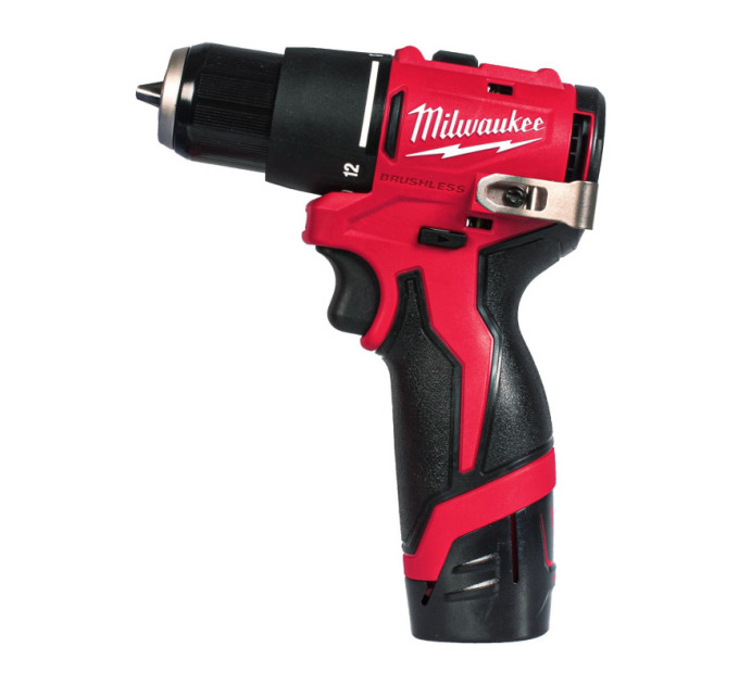Дрель-шуруповёрт аккумуляторная бесщёточная ударная MILWAUKEE M12 BLPDRC-202С (40Нм)(ЗУ+2аккум.Х2Ач)