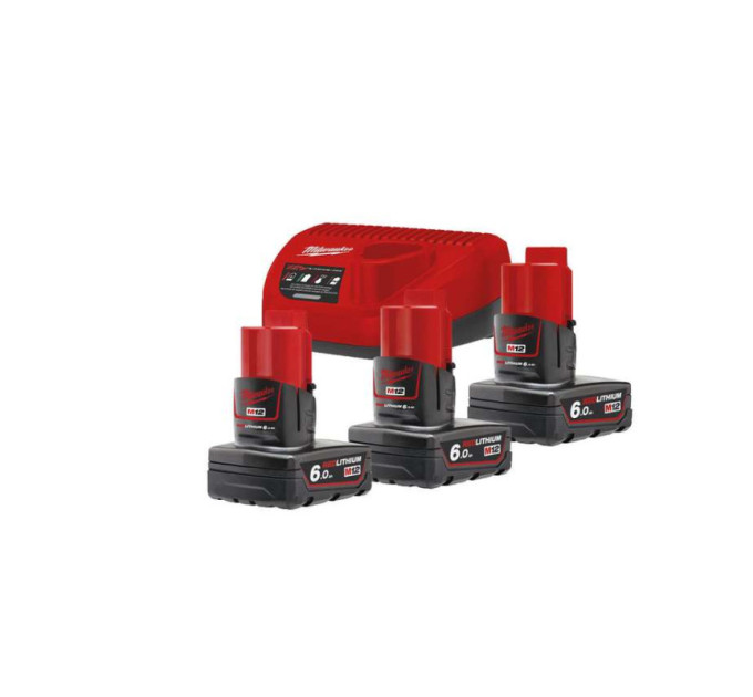 Энергокомплект MILWAUKEE M12 NRG-603 (ЗУ С12+ 3акк.Х6Ач B6)