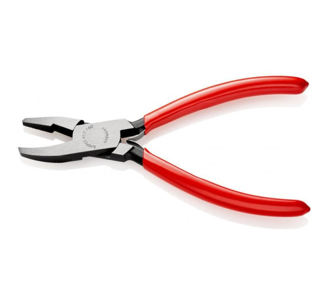 Плоскогубцы для отламывания стеклянных полосок, 160мм KNIPEX 91 71 160, фосфатированные