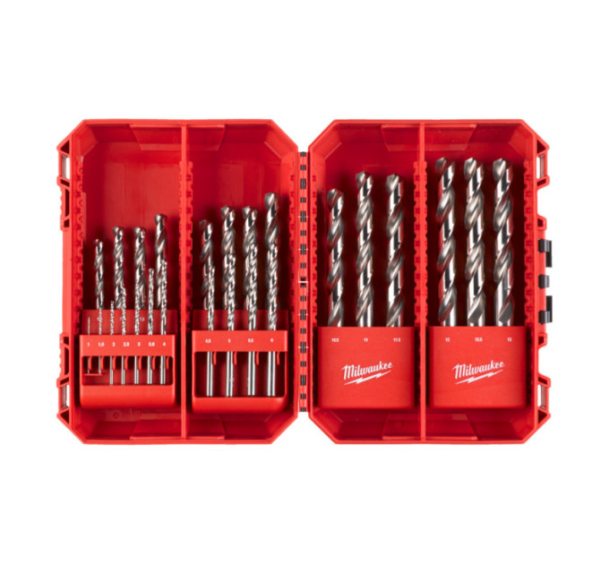 Набор сверл по металлу THUNDERWEB HSS-G MILWAUKEE Set CB, DIN-338, (Ø1-13мм) (25шт)