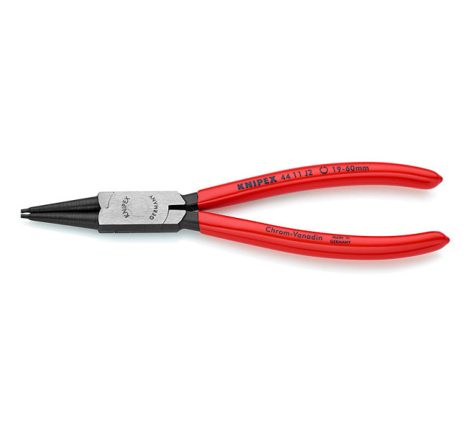Щипцы для стопорных колец прямые Ø19-60мм, 180мм KNIPEX 44 11 J2 SB, (Ø1,8мм) фосфатированные