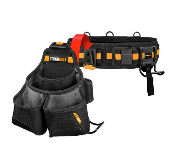 Трехкарманный пояс монтажника ClipTech TOUGHBUILT TB-CT-101-3P