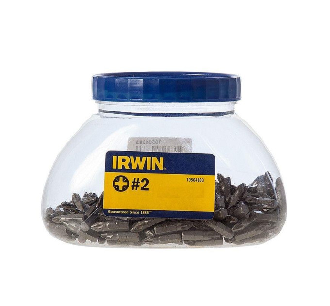 Набор бит 250 шт 1/4" 25 мм, Philips PZ 2 "Grabit Jar", IRWIN