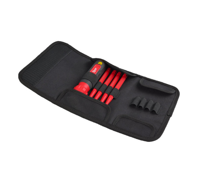 Набор отверток прецезионных изолированных VDE MILWAUKEE 4-в-1 (рукоятка VDE + 4 бит TORX VDE)