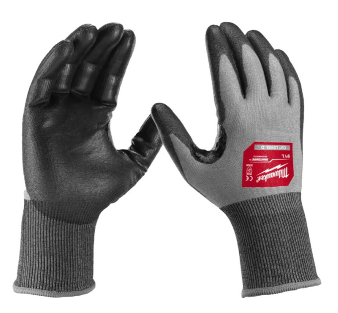 Рукавички робочі MILWAUKEE Hi-Dex (Хай Декс), із опором порізам рівня 4/D, 8/M