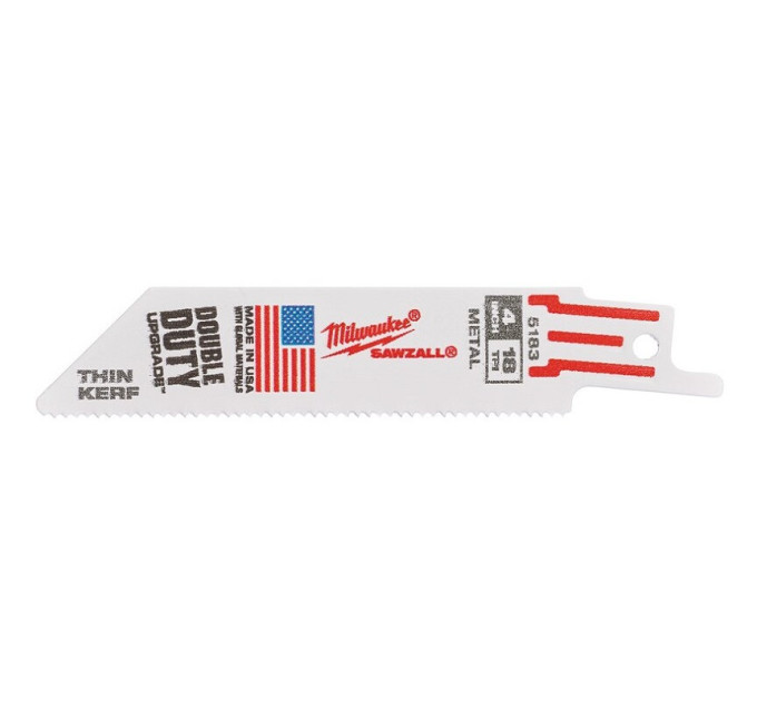Полотно для шабельних пилок THIN KERF MILWAUKEE, 100х1,4мм, (5шт), (метал), (заміна на 48475183)