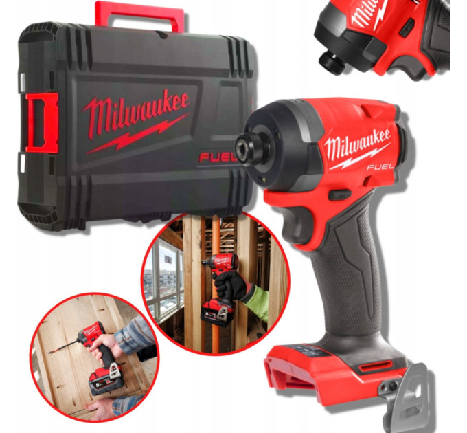 Шуруповерт ударний акумуляторний безщітковий MILWAUKEE (226 Нм) M18 FID3-0X (каркас, HDкейс)