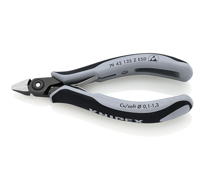 Прецизійні кусачки бокові для електроніки KNIPEX 79 42 125 Z ESD