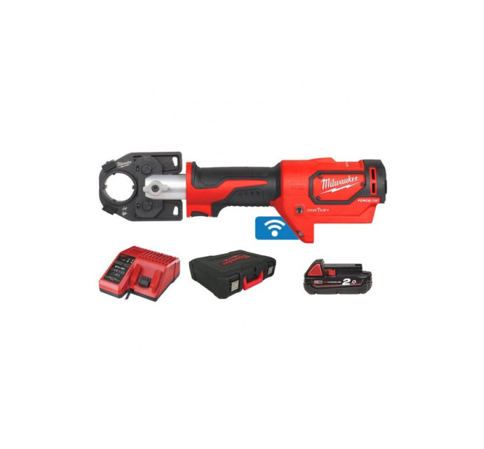 Обжимник гидравлический аккумуляторный для кабелей MILWAUKEE M18 HCCT-201C ONE-KEY (ЗУ+1Х2Ач+кейс)