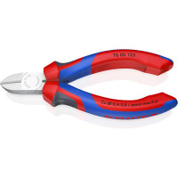 Кусачки боковые (бокорезы) для электроники, Ø3,0мм, 125мм KNIPEX 76 05 125, хромированные