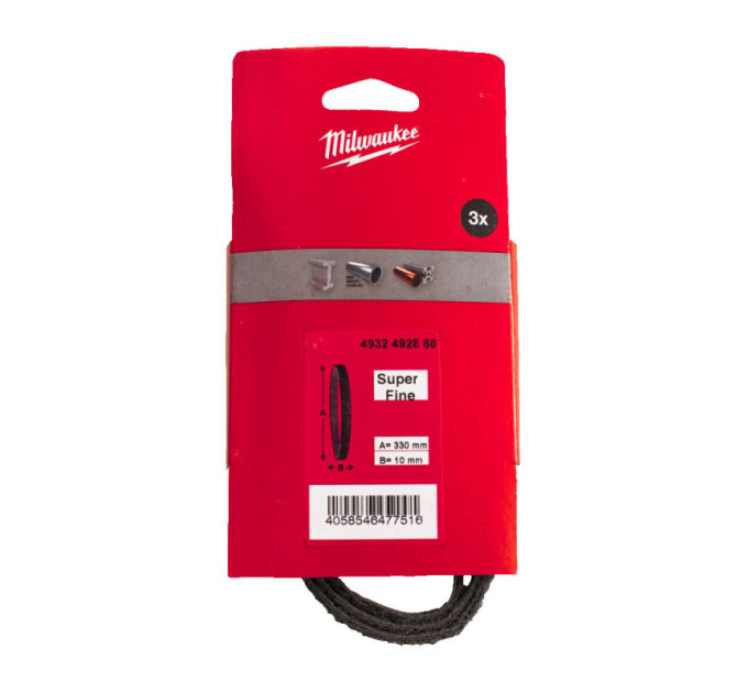 Ремень флисовый полировочный MILWAUKEE, 10х330мм, супермягкий (3шт) для M12 FBFL10