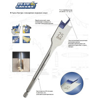 Сверло по дереву перьевое Blue Groove 4X IRWIN Ø16x152мм