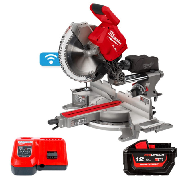 Пила торцовочная аккумуляторная бесщеточная MILWAUKEE M18 FMS305-121 (Ø305мм) (ЗУ+1акк.Х12Ач), (заме