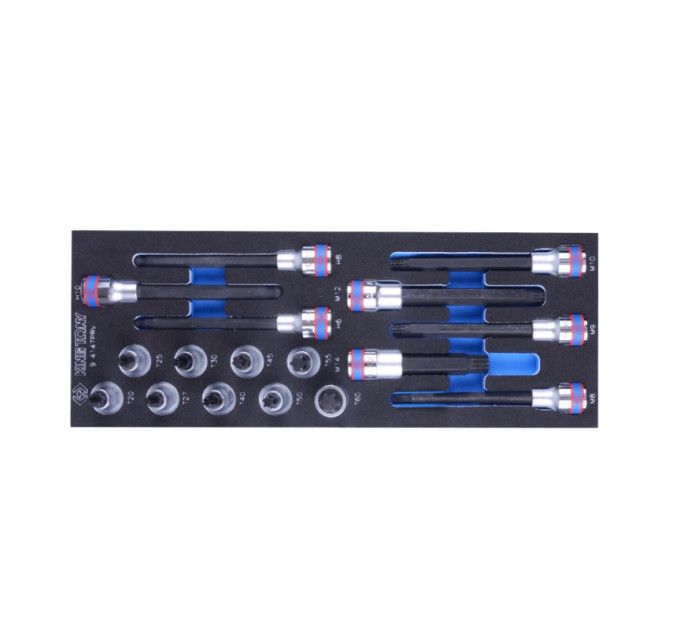 Набор торцевых головок 1/2" TORX и SPLINE, 17 предметов (EVA ложемент)