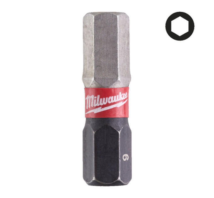 Бита SHOCKWAVE MILWAUKEE, Hex6,0, 25мм, (2шт)