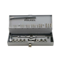 Набор метчиков 3 шт. и плашек М 3-12 + держатели; HSS-G. VOLKEL 49501