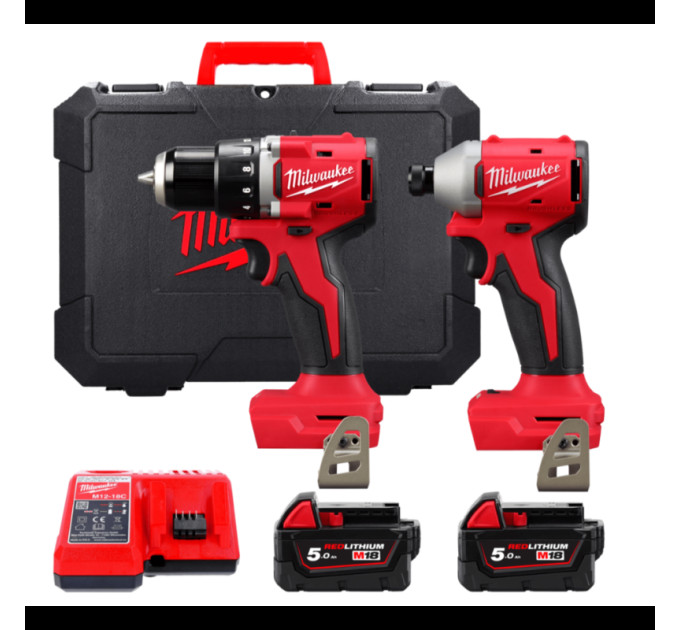 Набор из 2х инструментов аккумуляторных бесщеточных MILWAUKEE M18 BLCPP2B-502C