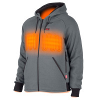 Толстовка з підігрівом з капюшоном MILWAUKEE, M12 HHGREY4-0(L), сіра (розмір L)