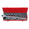 Набор головок 3/4" 23 ед. 12-ти гранные,короткие, дюймовые