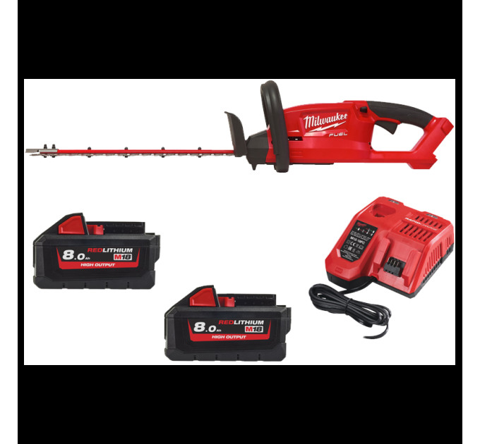 Кусторез аккумуляторный бесщеточный MILWAUKEE (лезвие 45см) M18 FHT45-802 (ЗУ+2акк.Х8Ач)