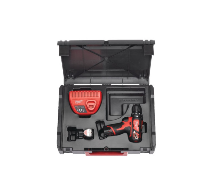 Дриль-шуруповерт акумуляторна ударна MILWAUKEE M12 BPD-202X (30 Нм) (ЗУ+2ак.Х2Ач+кейс)