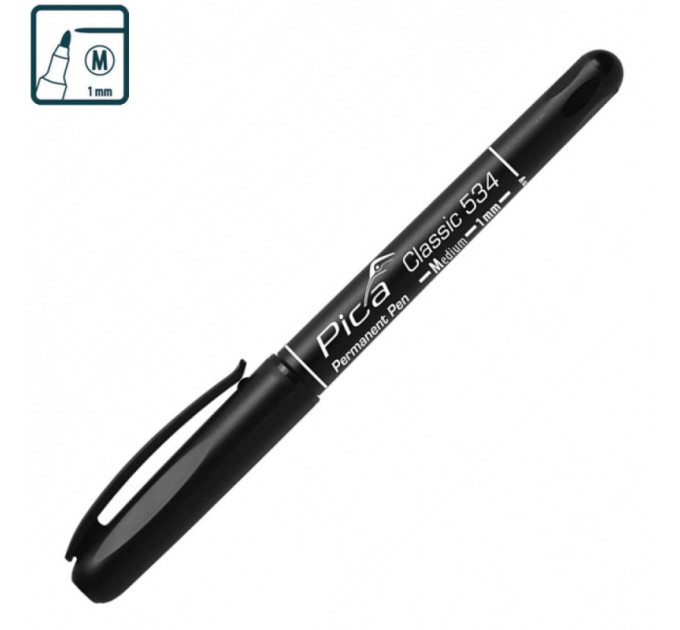 Маркер перманентный Pica 534/40 Classic Permanent Pen Medium, тонкий, красный