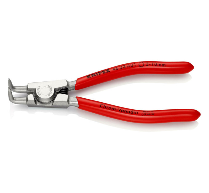 Щипцы для наружных стопорных колец загнутые 90°, Ø3-10мм KNIPEX 46 23 A01, Ø0,9мм