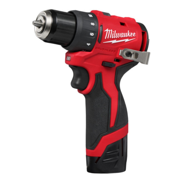 Дрель-шуруповёрт аккумуляторная бесщёточная MILWAUKEE M12 BLDDRC-202С (40Нм) (ЗУ+2акк.Х2Ач+кейс)