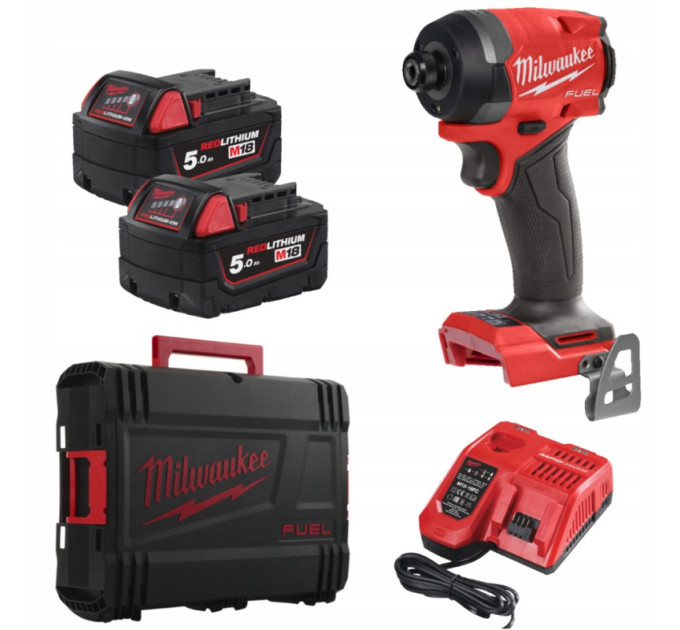 Шуруповерт ударний акумуляторний безщітковий MILWAUKEE (226 Нм) M18 FID3-502X (ЗУ+2ак.Х5Ач+HDкейс),