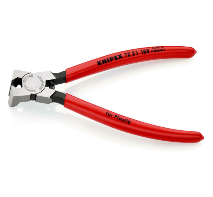 Кусачки боковые (бокорезы) для пластмассы, 85°, 160мм KNIPEX 72 21 160, фосфатированные