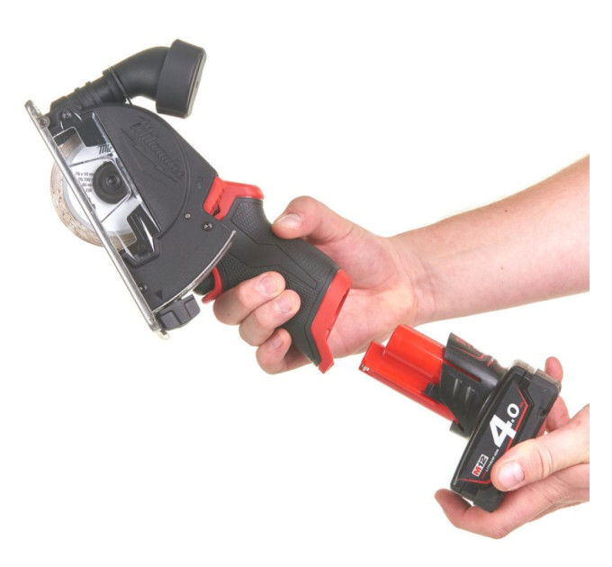 Пила дисковая универсальная аккумуляторная бесщёточная MILWAUKEE M12 FCOT-0, Ø76 (каркас)