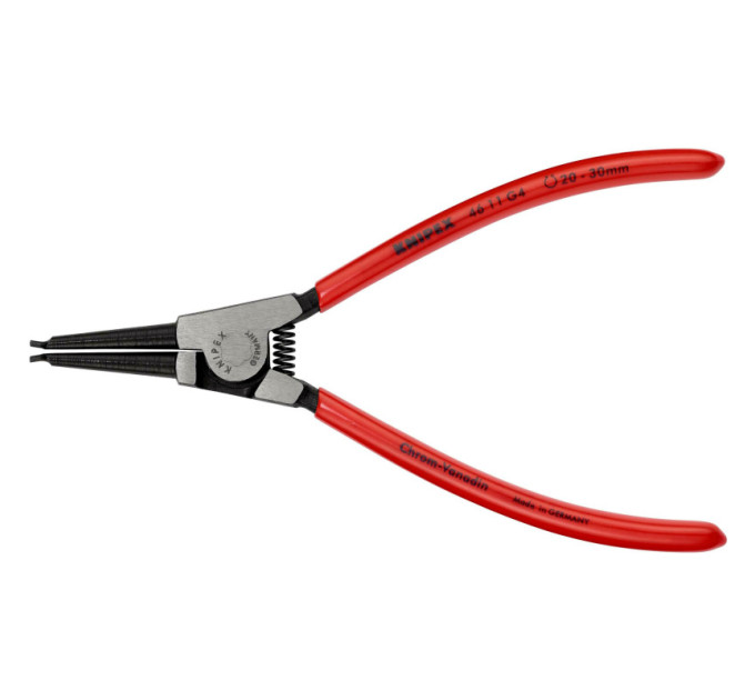 Щипцы для наружных стопорных колец прямые, Ø20-30мм KNIPEX 46 11 G4, Ø3,2мм фосфатированные