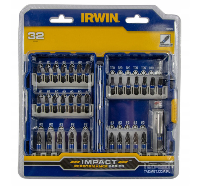 Набор бит Irwin; PH; PZ; T; 32 шт.