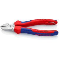 Кусачки боковые (бокорезы), Ø4,0мм, 160мм KNIPEX 70 05 160 T, с страховкой, хромированные