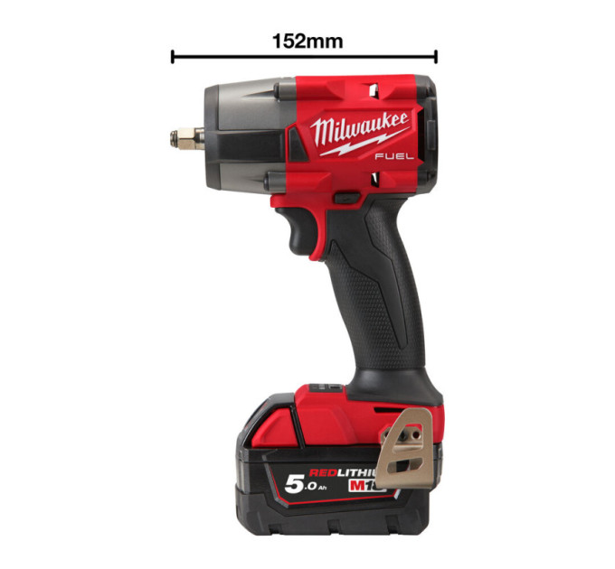 Гайковерт аккумуляторный бесщеточный 3/8'' MILWAUKEE, М18 FMTIW2F38-502X, 813Нм, с кольцом