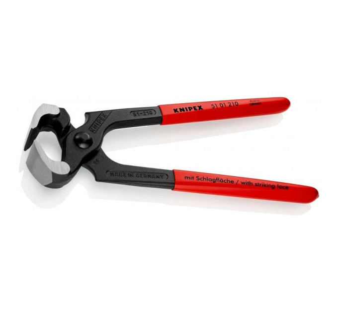 Кусачки-молоток (клещи) для подковки лошадей, 25,5мм KNIPEX 55 00 300, фосфатированные