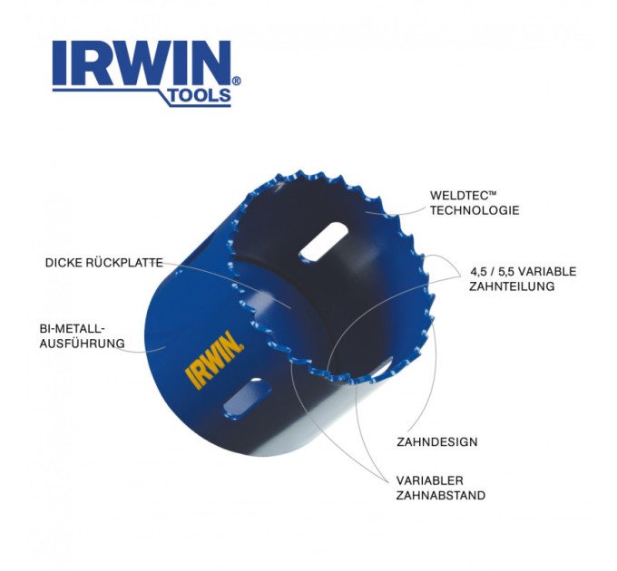 Коронка по металлу IRWIN биметаллическая 27 мм 1-1/16"