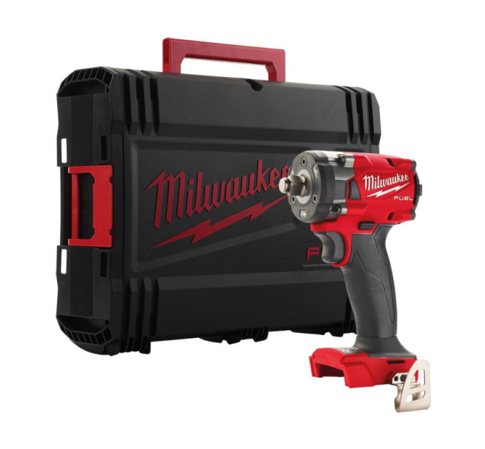 Гайковерт аккумуляторный бесщеточный MILWAUKEE 1/2" (339Нм) M18 FIW2F12-0X, с кольцом (каркас+кейс)