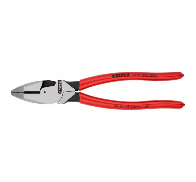 Плоскогубцы комбинированные Ø4,6мм, 240мм KNIPEX 09 01 240, фосфатированные