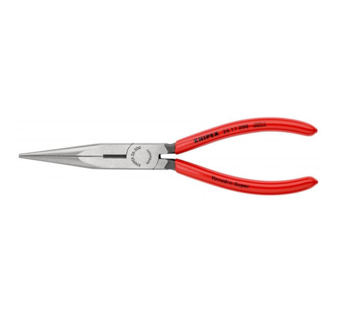 Круглогубцы плоские с режущими кромками Ø3,2мм, 200мм KNIPEX 26 11 200, фосфатированные