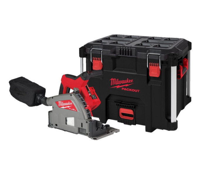 Пила дисковая погружная аккумуляторная бесщеточная MILWAUKEE M18 FPS55-0P Ø165мм (каркас+PACKOUT)