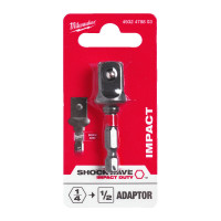 Перехідник ShW MILWAUKEE, з 1/4" Hex на 1/2" квадратний хвостовик