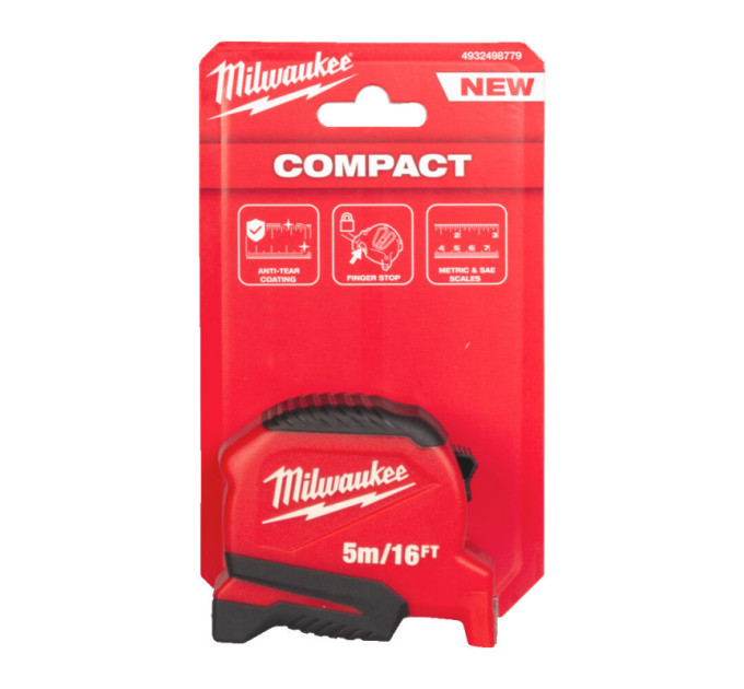 Рулетка Pro Compact MILWAUKEE (Gen 2), 5м/16фт, (25мм)