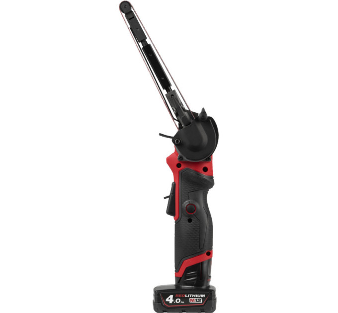 Шліфмашина стрічкова акумуляторна безщіткова MILWAUKEE M12 FBFL13-402B (13мм) (ЗУ+2Х4Ач+сумка)