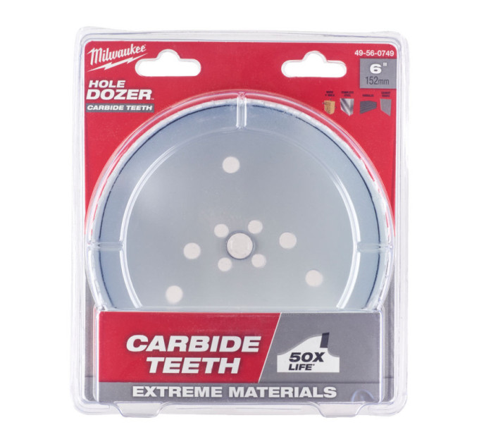 Коронка Bi-Metal HOLE DOZER™ CARBIDE MILWAUKEE Ø152мм